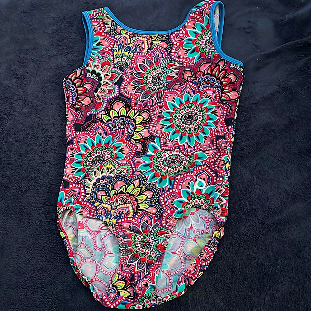 Gymnastics Plum Mandala Flower Leotard
